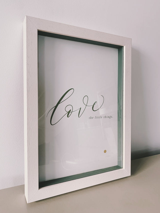 Framed Love the Little Things Print A4