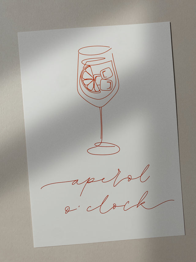 Aperol O'Clock A4 Print
