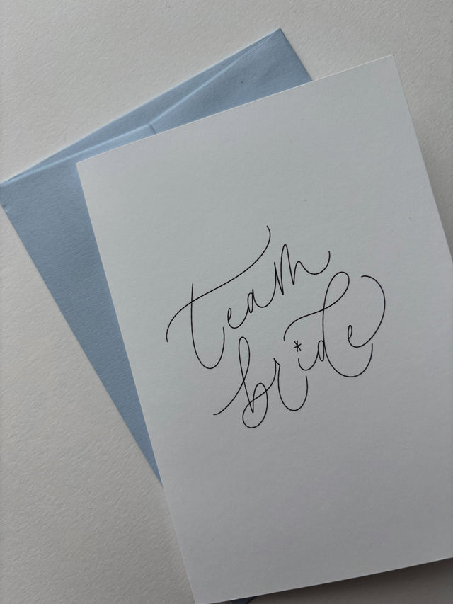 Team Bride Greeting Card