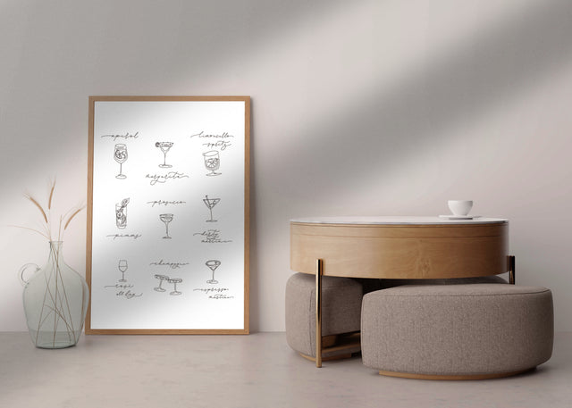 Cocktails A4 Print