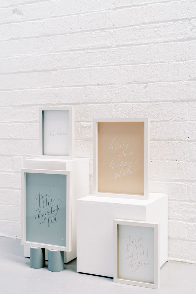 'Home is where our story begins' Framed Print