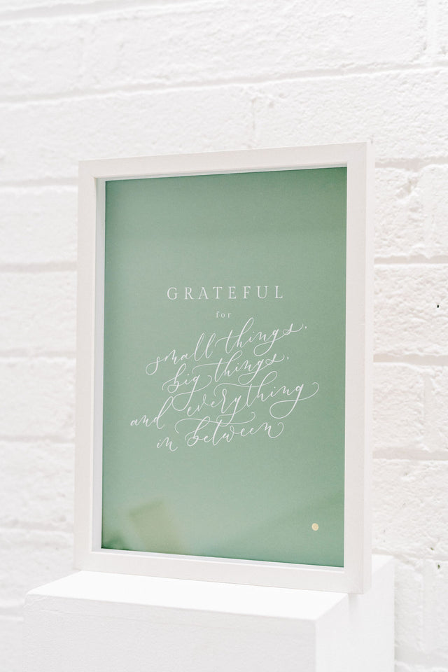 'Grateful' Framed Print
