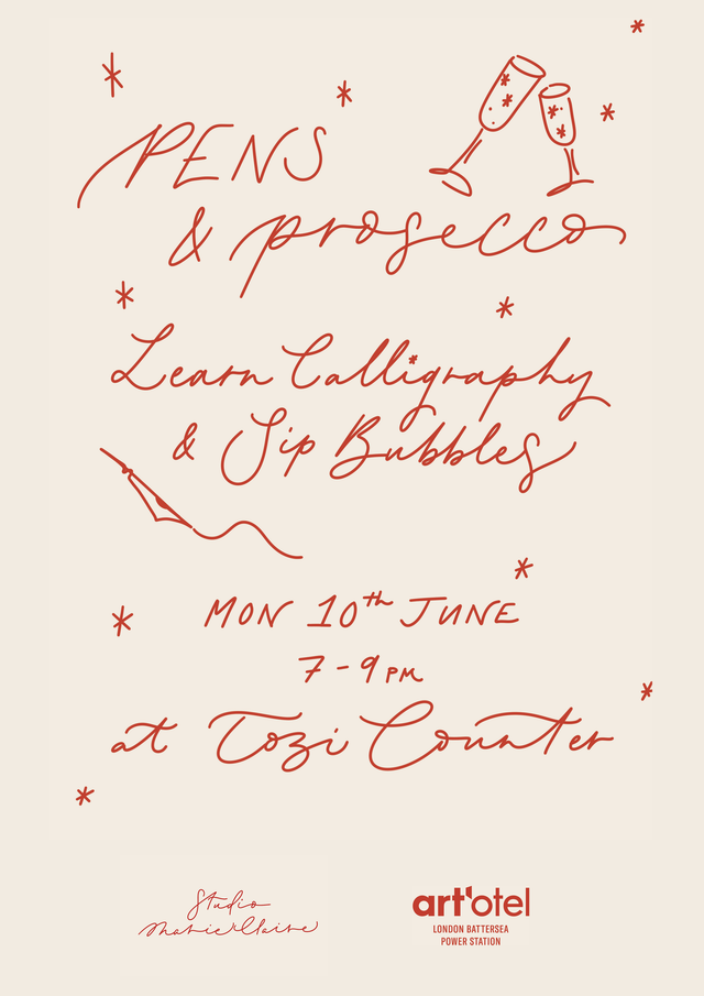 Pens & Prosecco | Battersea Mon 10th June