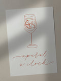 Aperol O'Clock A4 Print