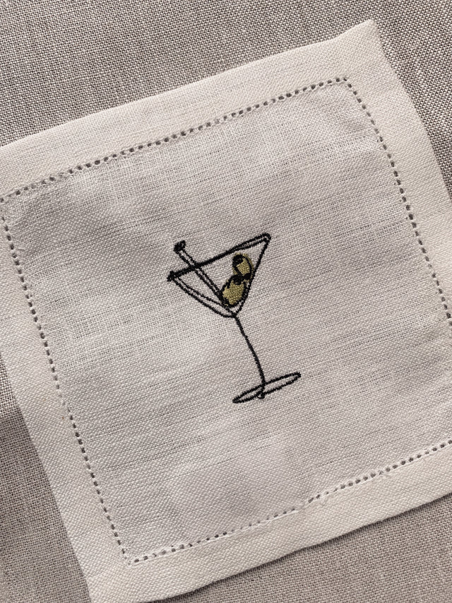 Dirty Martini Cocktail Napkin