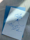 Bride To Be Blue Greeting Card