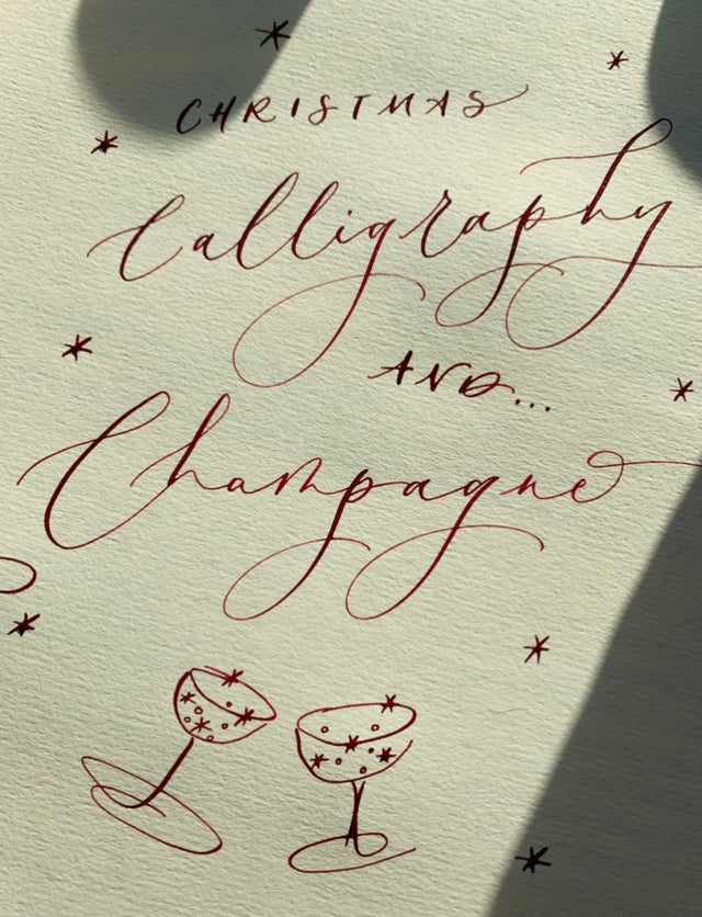 Christmas Calligraphy & Champagne | Battersea Dec 13th