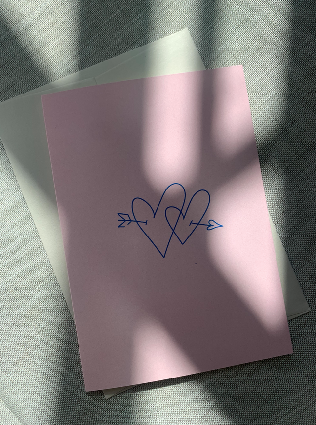 Hearts and Arrow Greeting Card