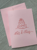 Mr & Mrs Wedding Cake Greeting Card