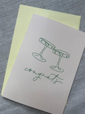 Congrats Champagne Glass Greeting Card