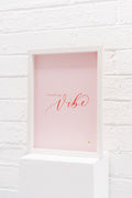 'I decide my vibe' Framed Print