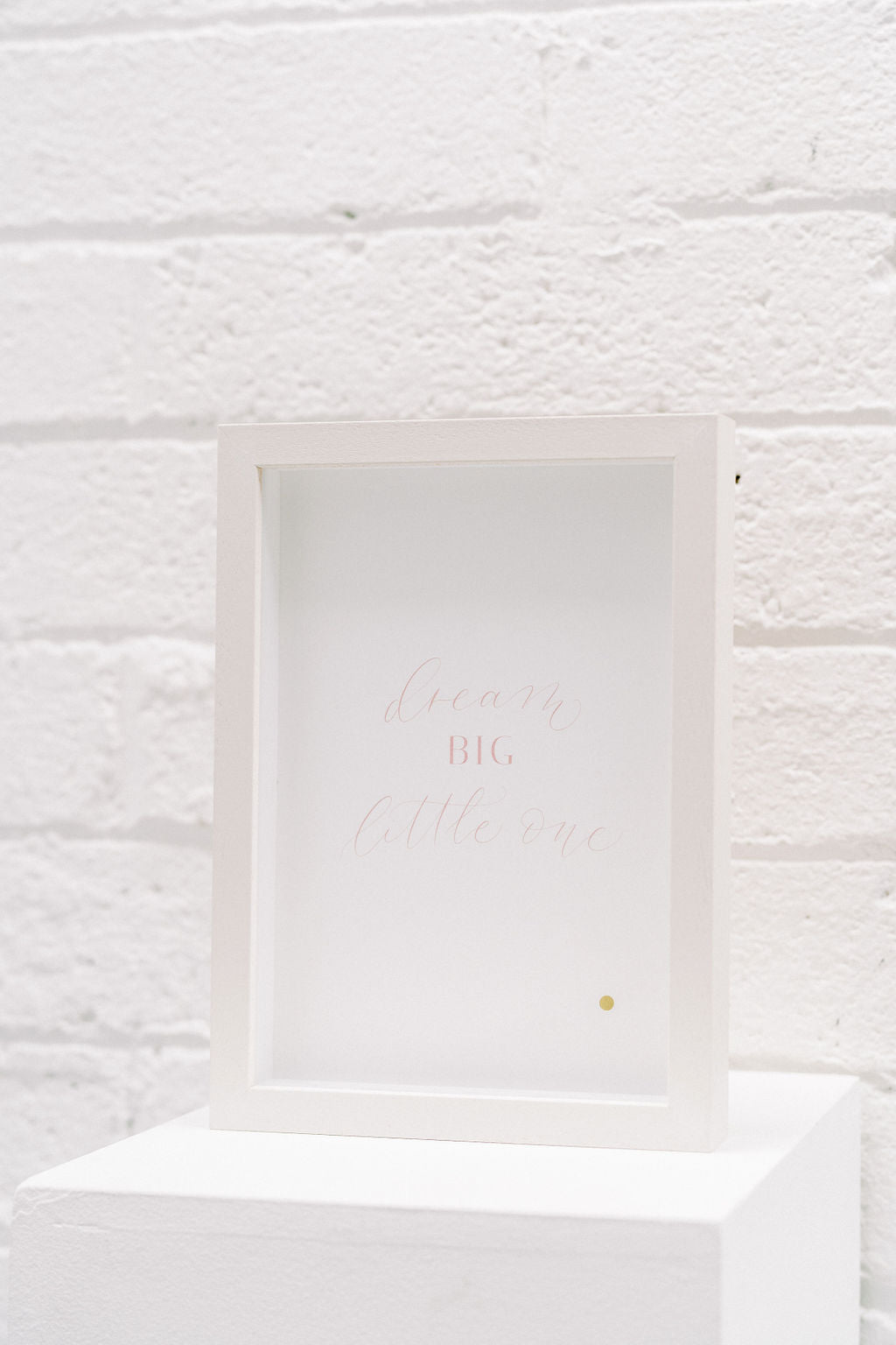 'Dream big little one' Framed Print, Pink