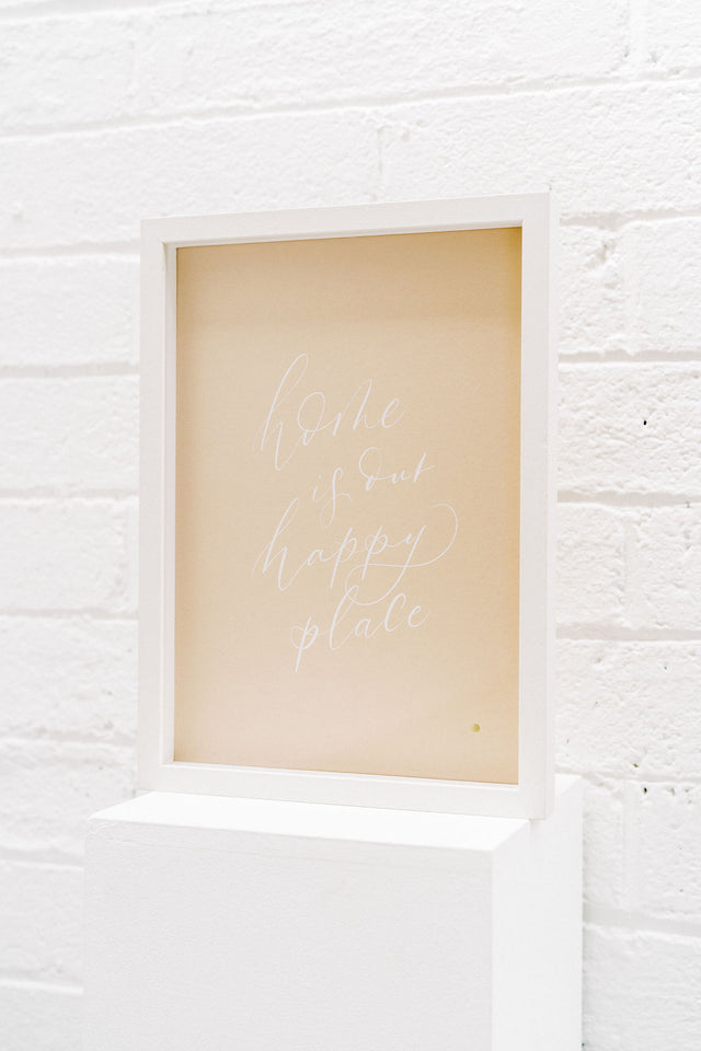 'Home is our happy place' Framed Print