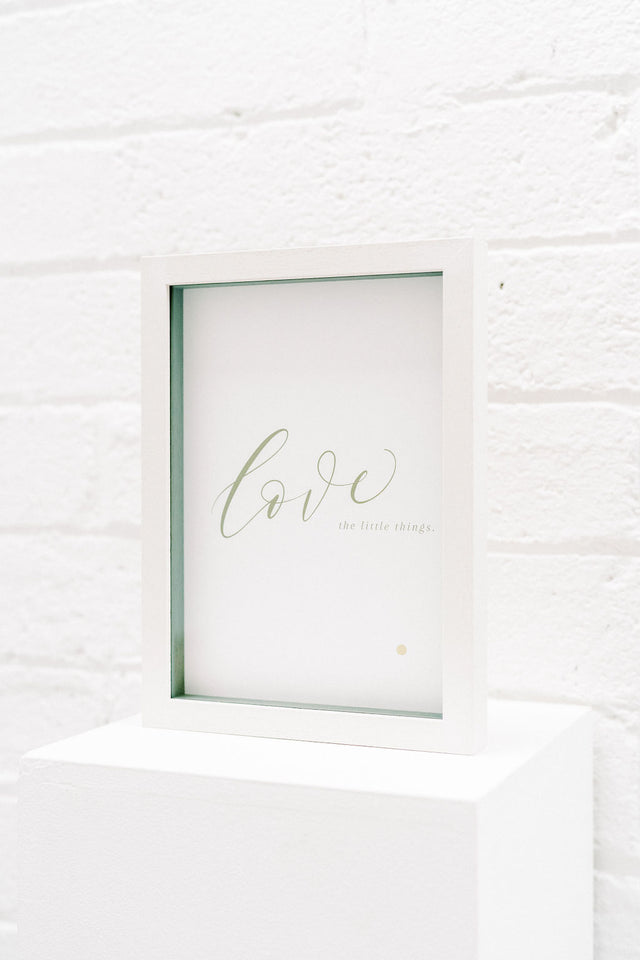 'Love the little things' A4 Framed Print