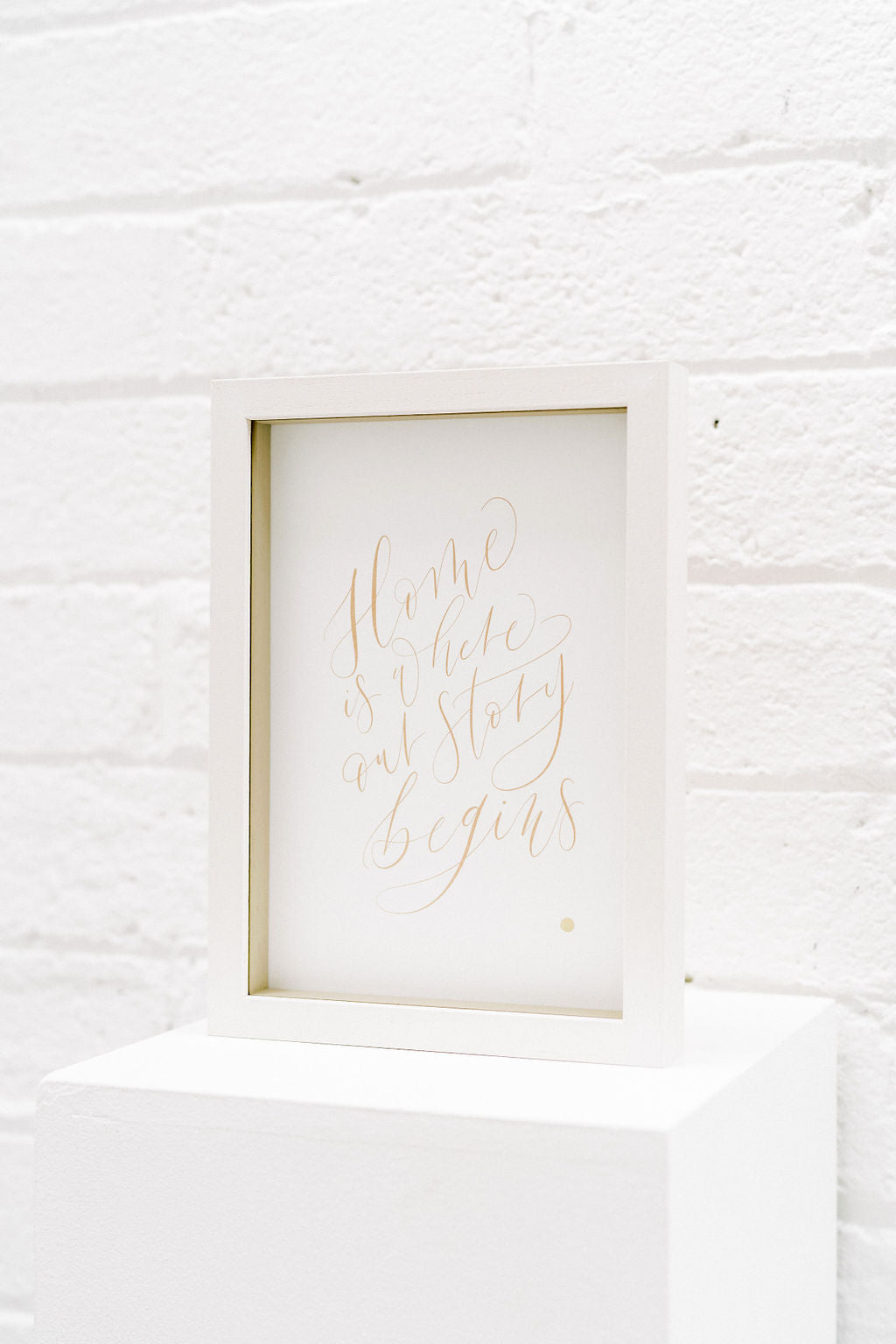 'Home is where our story begins' Framed Print