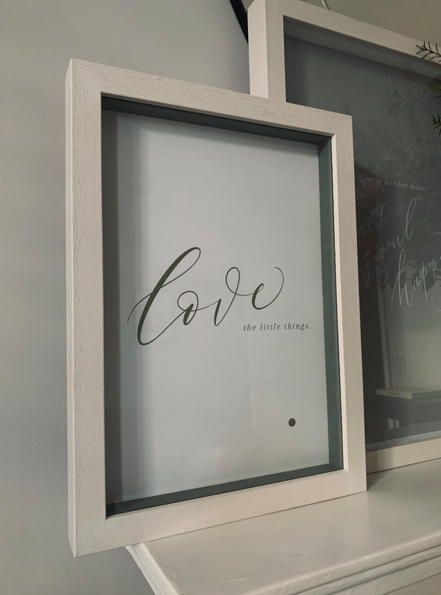 'Love the little things' A4 Framed Print